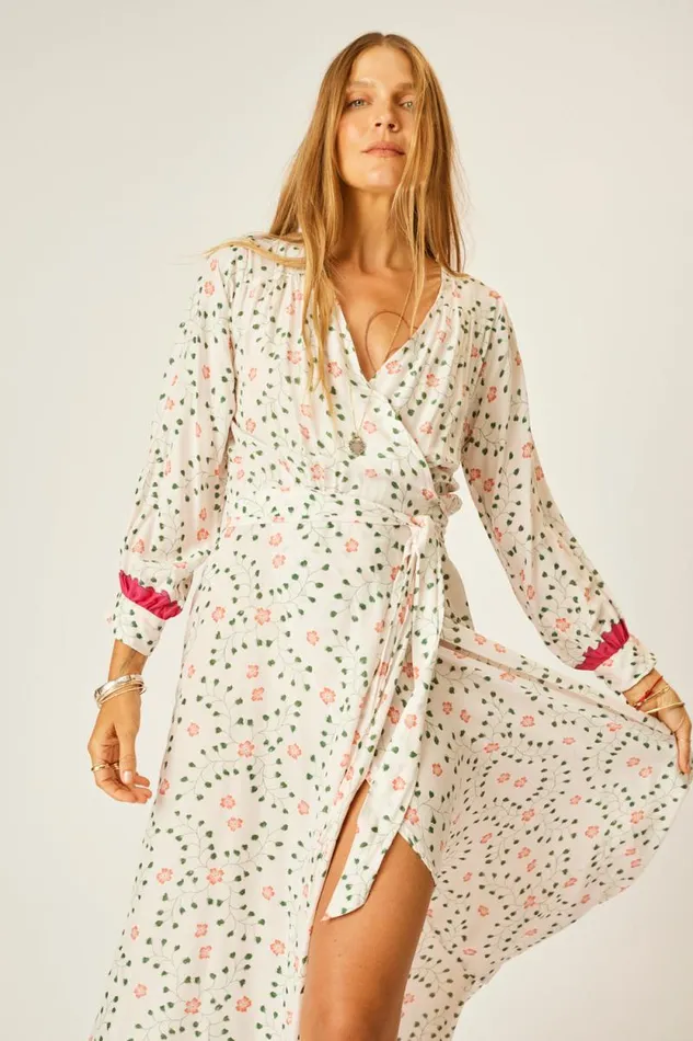 Dresses Shop Natalie Martin KATE LONG SLEEVE MAXI Pinwheel Cotton