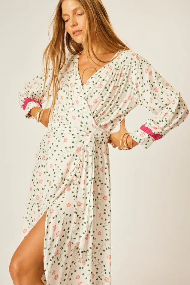 Dresses Shop Natalie Martin KATE LONG SLEEVE MAXI Pinwheel Cotton
