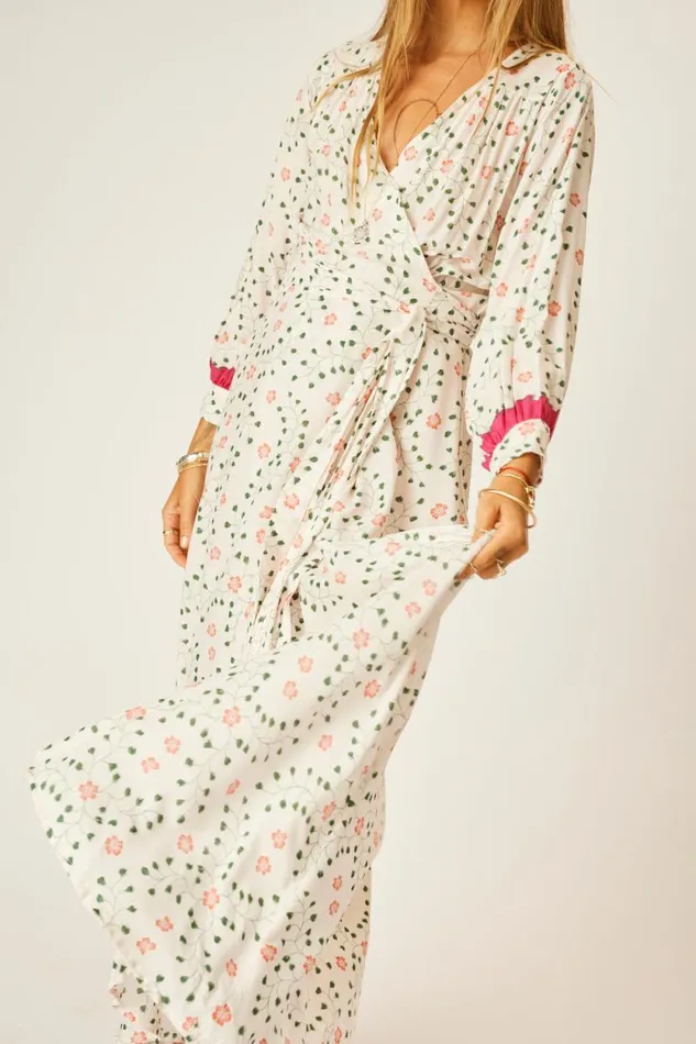 Dresses Shop Natalie Martin KATE LONG SLEEVE MAXI Pinwheel Cotton
