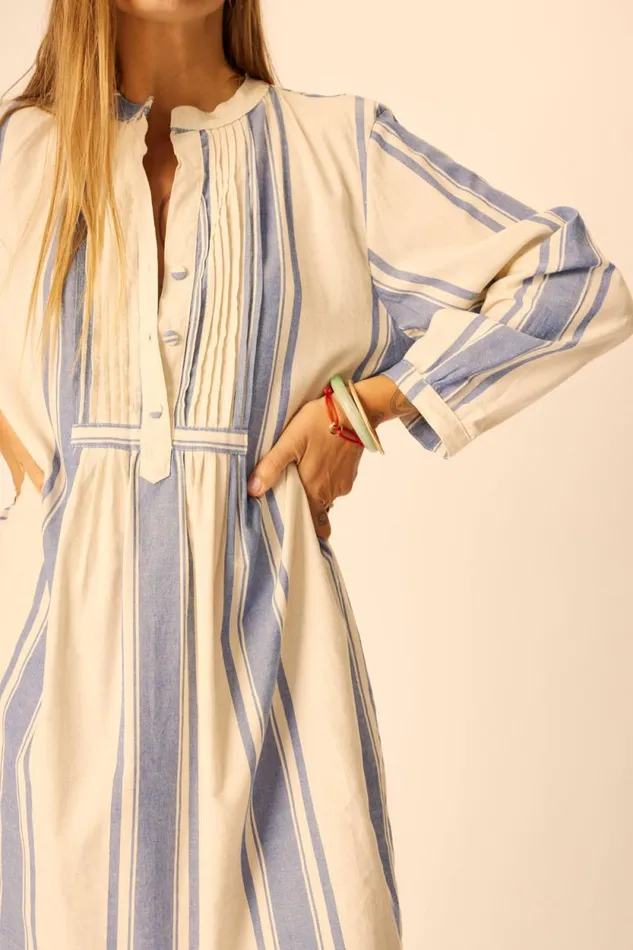 Dresses Shop Natalie Martin SAMMIE MAXI French Stripe Blue