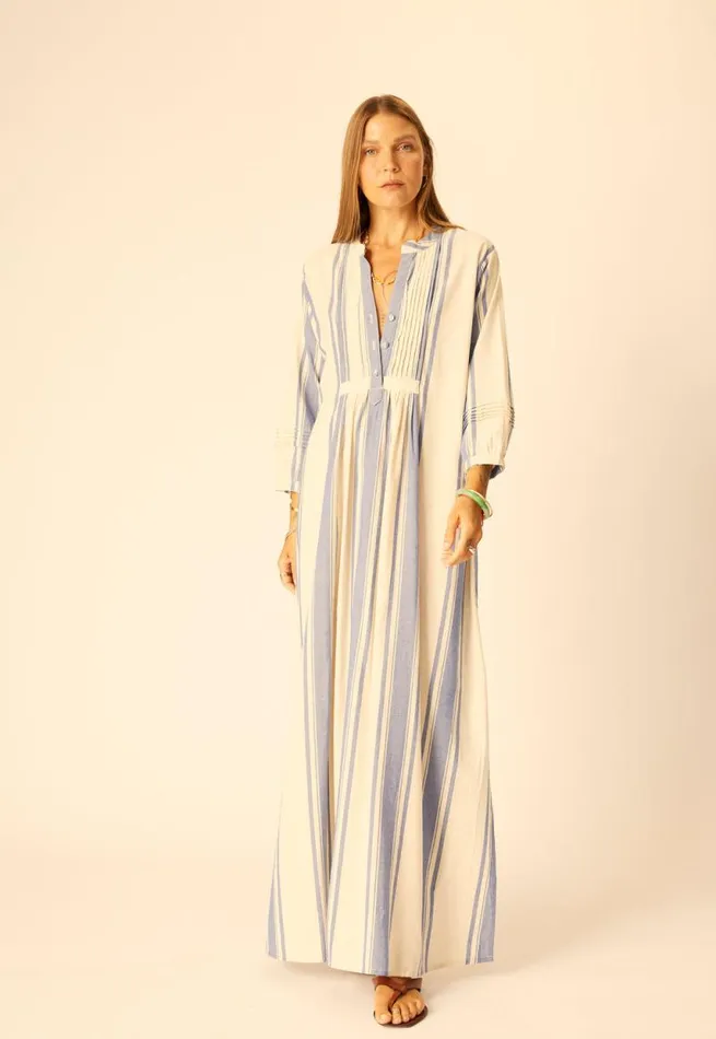 Dresses Shop Natalie Martin SAMMIE MAXI French Stripe Blue
