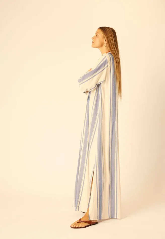 Dresses Shop Natalie Martin SAMMIE MAXI French Stripe Blue