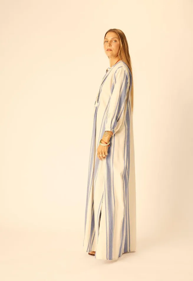 Dresses Shop Natalie Martin SAMMIE MAXI French Stripe Blue