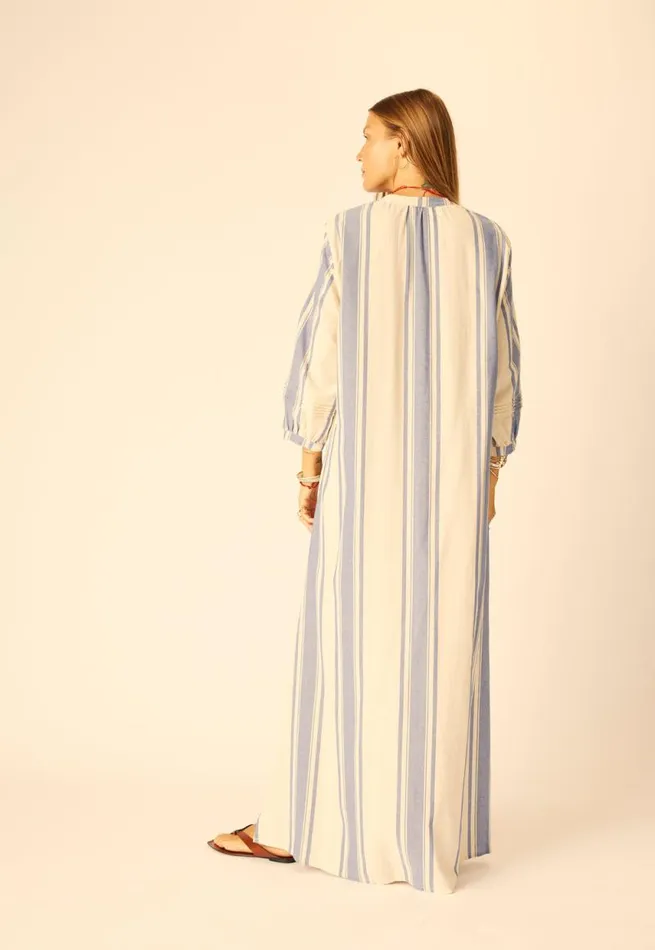 Dresses Shop Natalie Martin SAMMIE MAXI French Stripe Blue