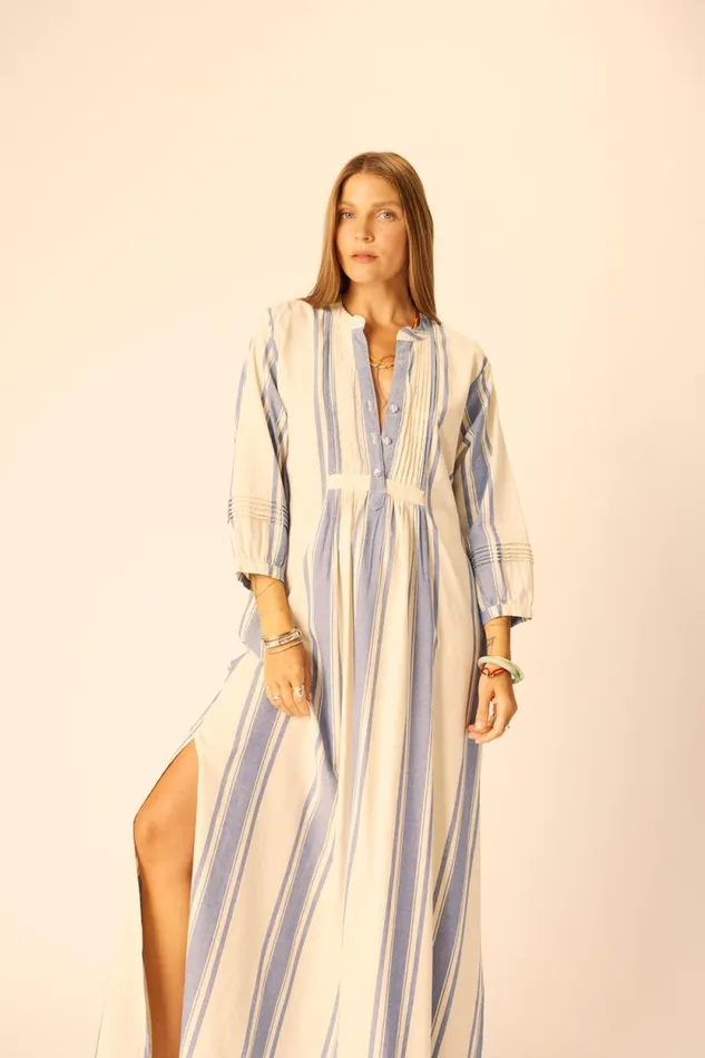 Dresses Shop Natalie Martin SAMMIE MAXI French Stripe Blue
