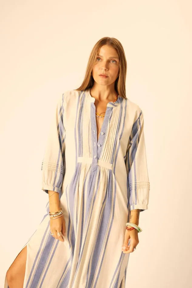 Dresses Shop Natalie Martin SAMMIE MAXI French Stripe Blue