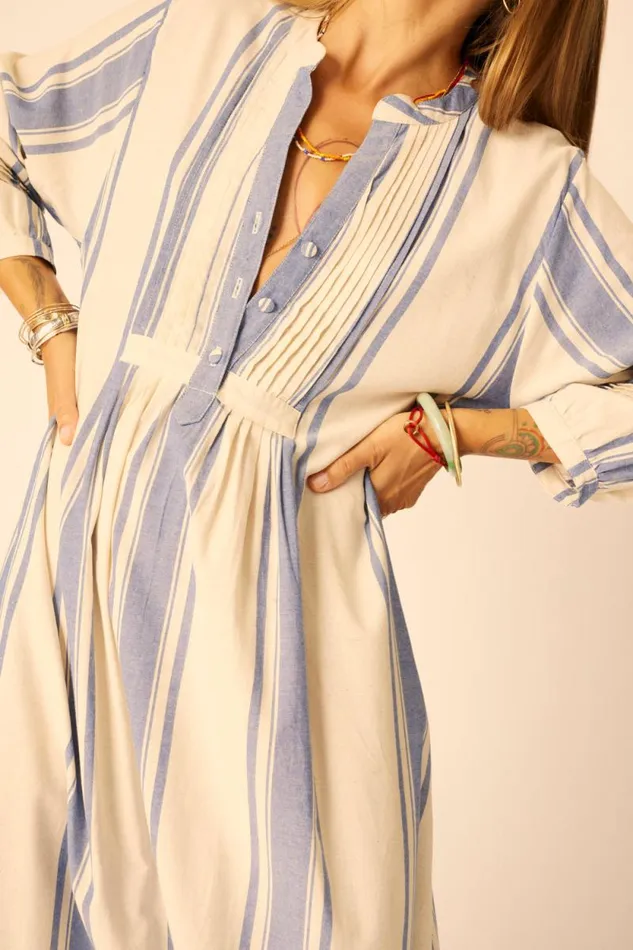 Dresses Shop Natalie Martin SAMMIE MAXI French Stripe Blue