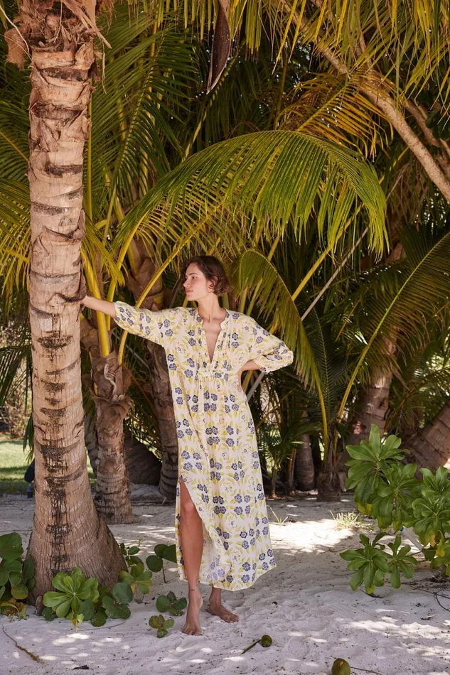 Dresses Shop Natalie Martin SAMMIE MAXI Prairie Indigo