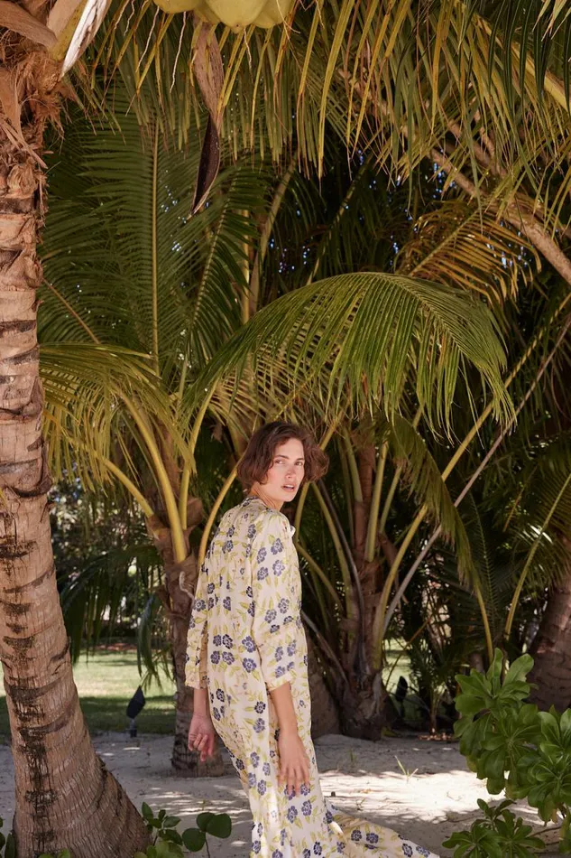 Dresses Shop Natalie Martin SAMMIE MAXI Prairie Indigo