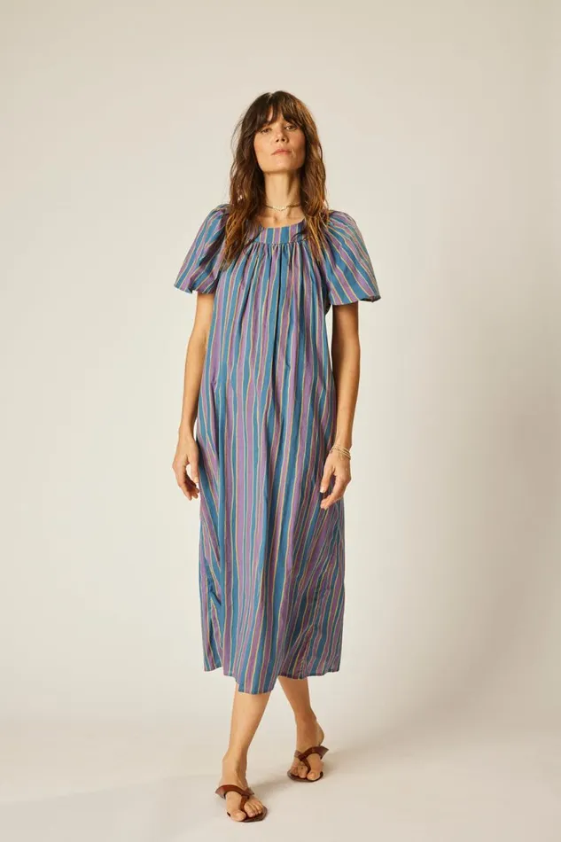 Dresses Shop Natalie Martin SIENNA DRESS Batik Stripe Lavender