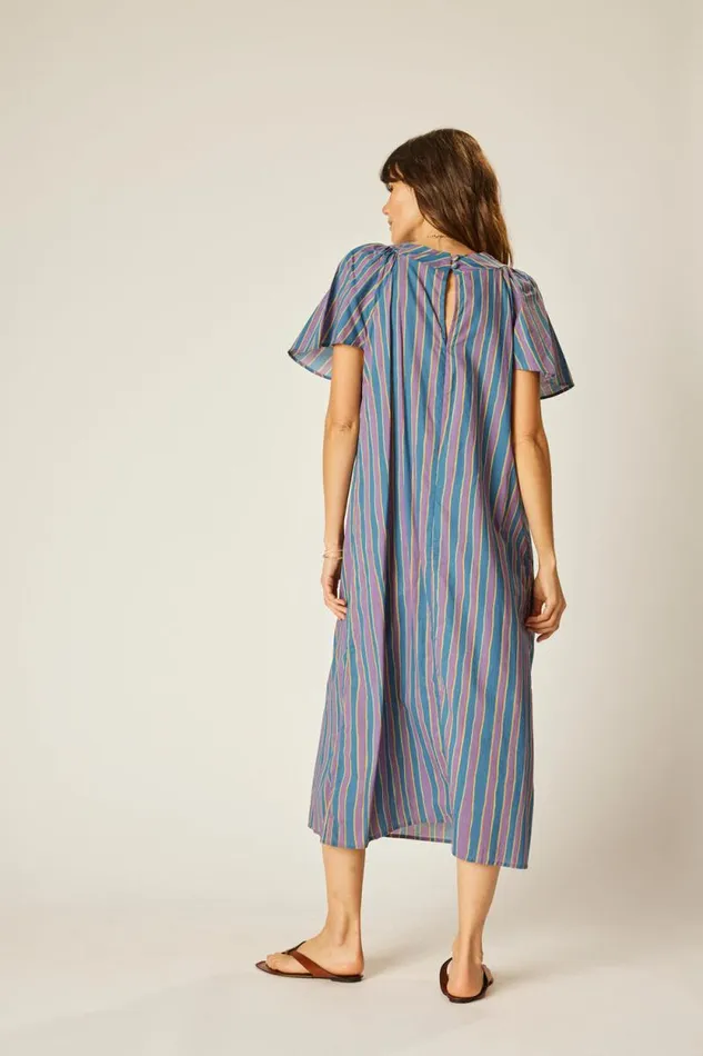Dresses Shop Natalie Martin SIENNA DRESS Batik Stripe Lavender