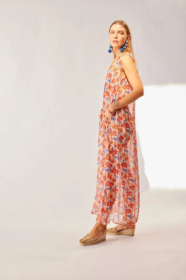 Dresses Shop Natalie Martin TOVA MAXI Chiffon Watercolor Clemen
