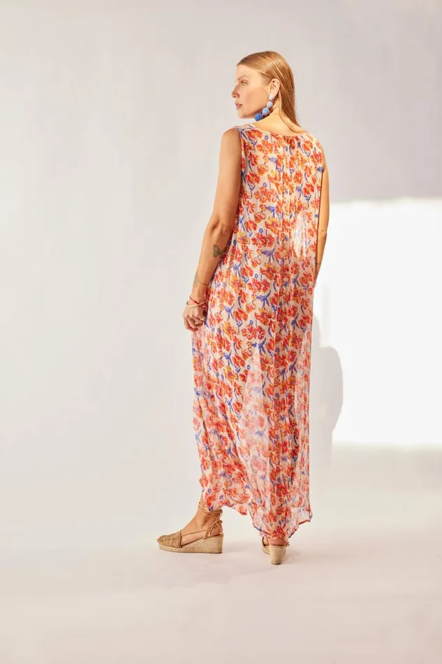 Dresses Shop Natalie Martin TOVA MAXI Chiffon Watercolor Clemen