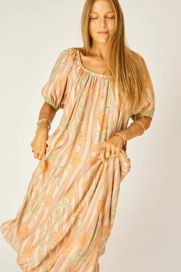 Dresses Shop Natalie Martin VIVI DRESS Chamomile Apricot