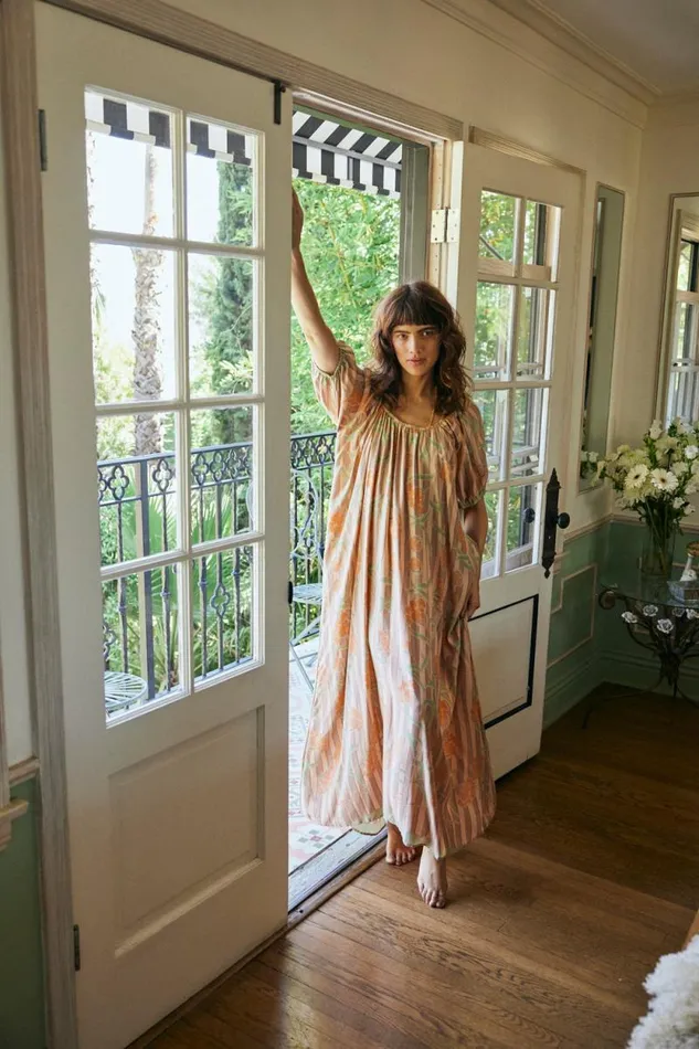 Dresses Shop Natalie Martin VIVI DRESS Chamomile Apricot