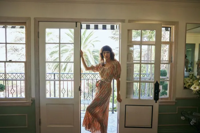 Dresses Shop Natalie Martin VIVI DRESS Chamomile Apricot