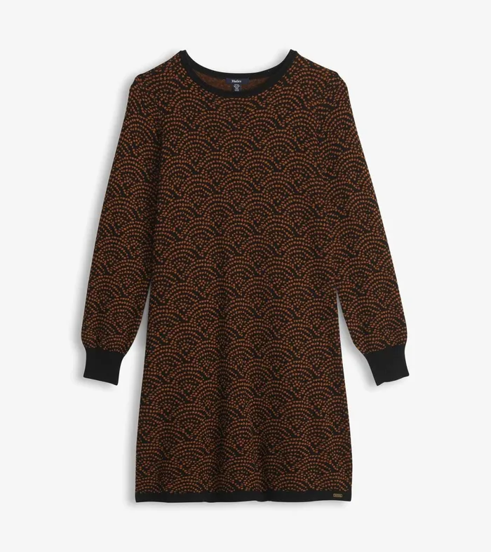 Dresses Women Hatley Abigail Sweater Dress 8211 Art Deco Dots
