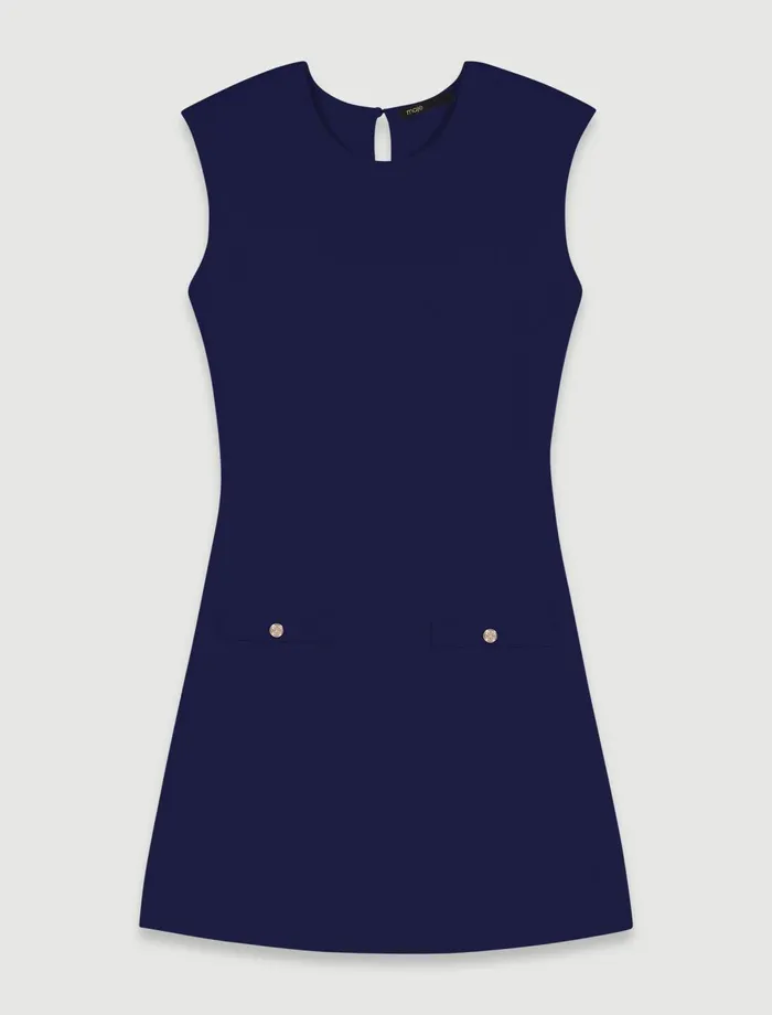 Dresses Women Maje Knit 2In1 Short Dress Navy