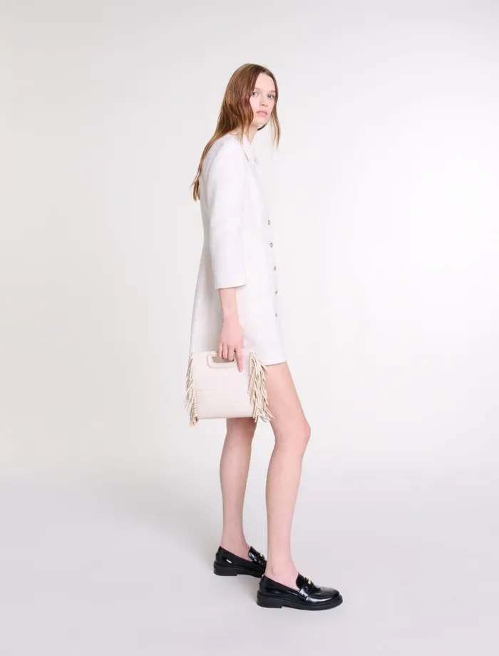 Dresses Women Maje Short Tweed Dress Ecru