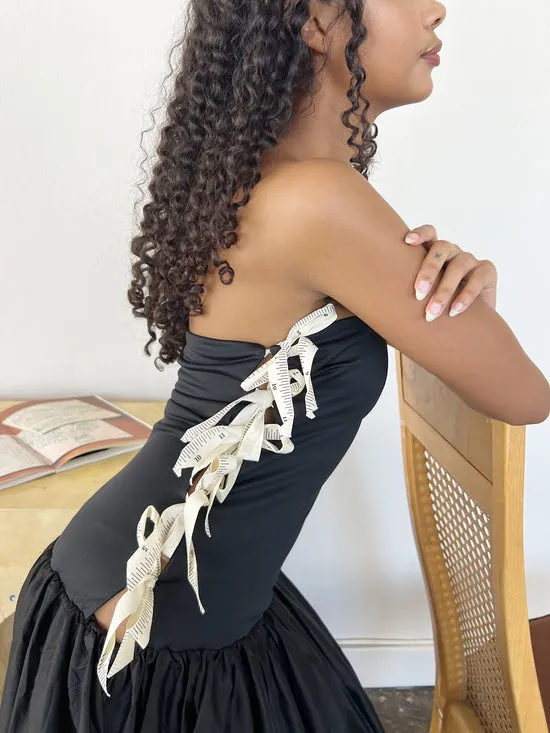 Dresses Women Side Bows CutOut Dress Black Measuring Tape Lisa Says Gah Dresses Women Side Bows CutOut Dress Black Measuring Tape Lisa Says Gah