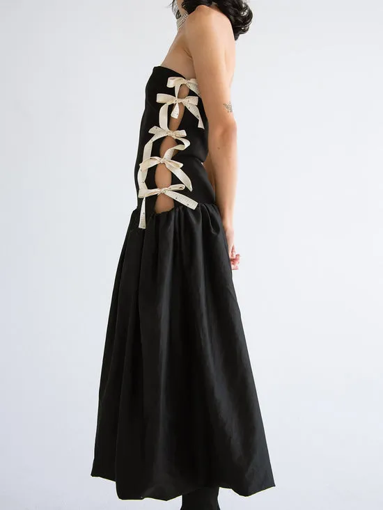Dresses Women Side Bows CutOut Dress Black Measuring Tape Lisa Says Gah Dresses Women Side Bows CutOut Dress Black Measuring Tape Lisa Says Gah