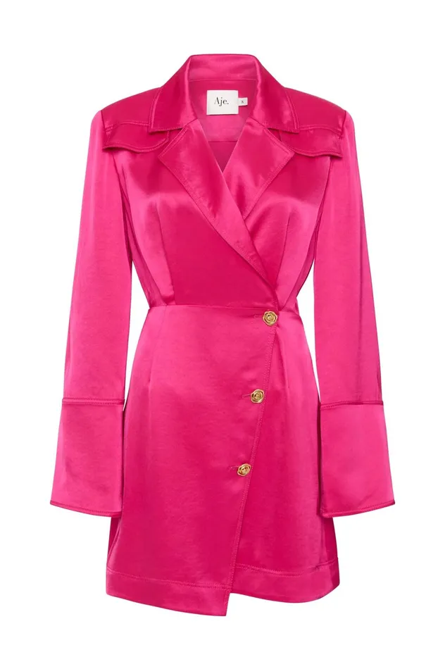 Echo Mini Shirt Dress Hot Pink Women Aje Mini Dresses
