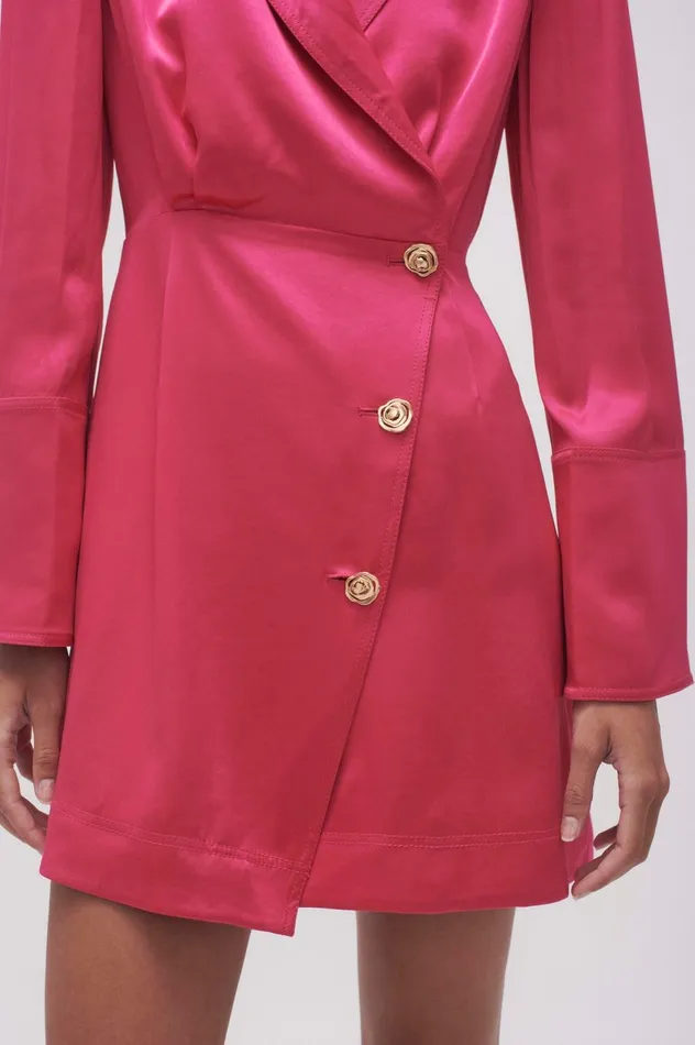 Echo Mini Shirt Dress Hot Pink Women Aje Mini Dresses