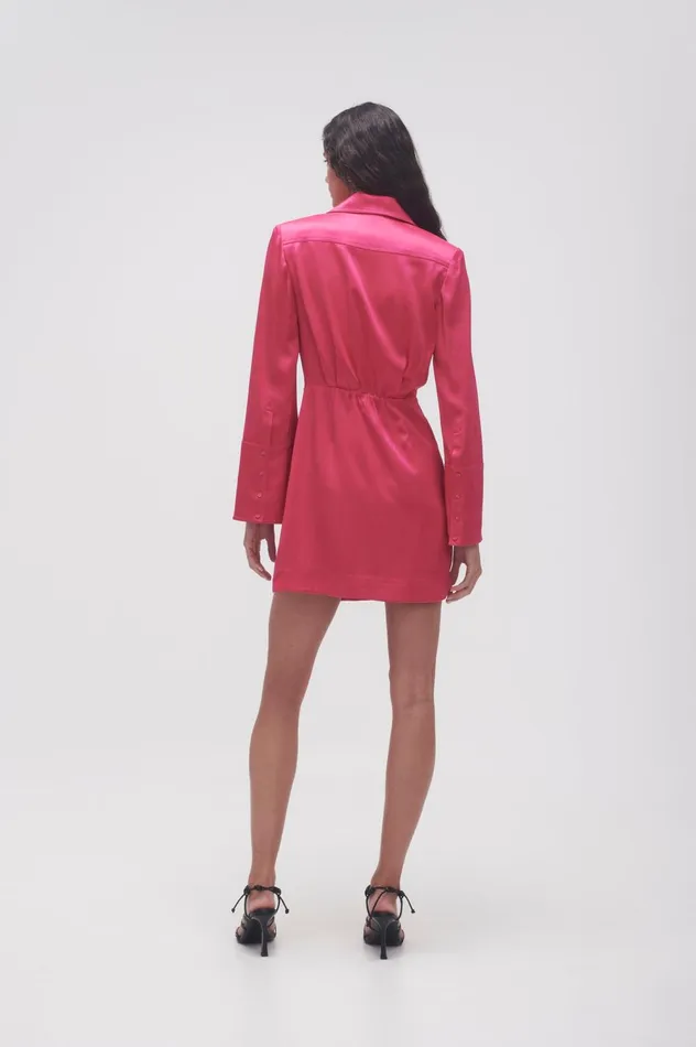 Echo Mini Shirt Dress Hot Pink Women Aje Mini Dresses