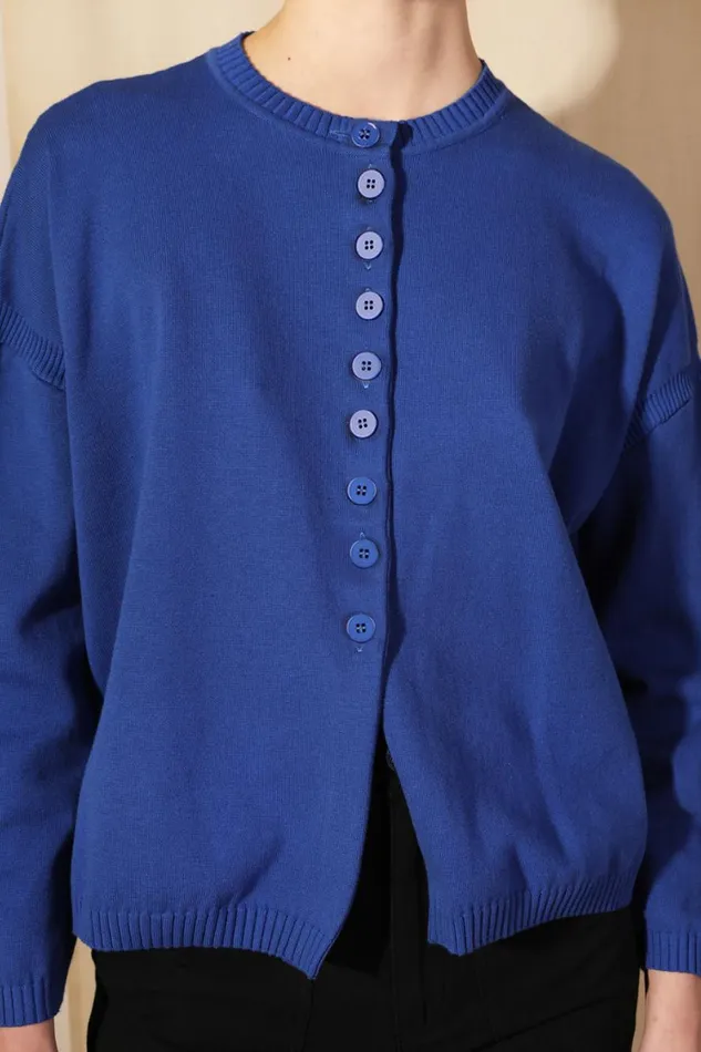 Eno Knit Cobalt Womens LF Markey Knitwear