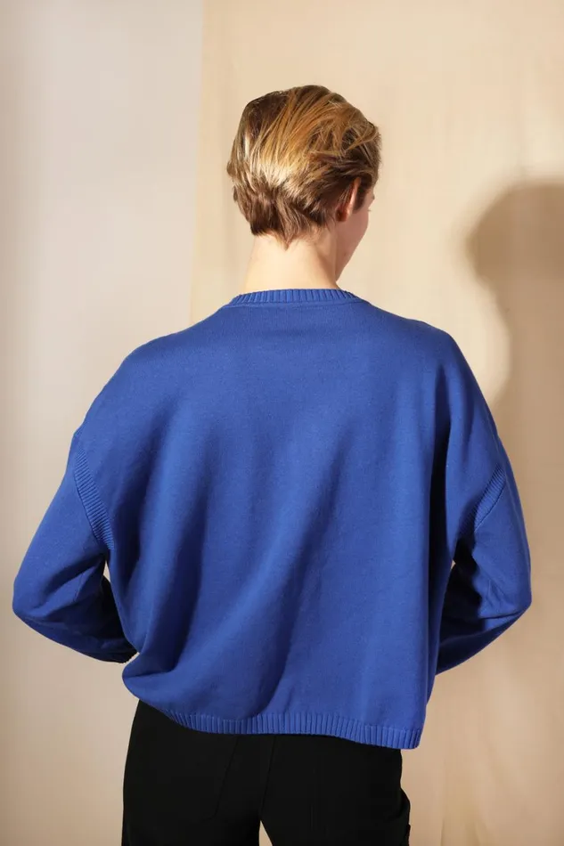 Eno Knit Cobalt Womens LF Markey Knitwear