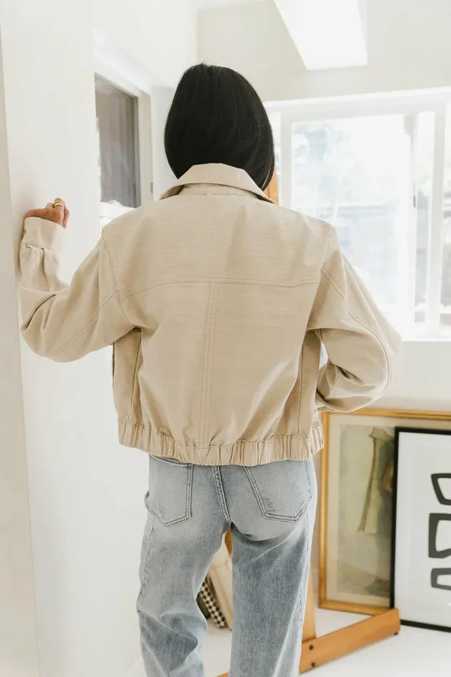 Esme Lightweight Jacket In Natural Natural Women Bohme Outerwear
