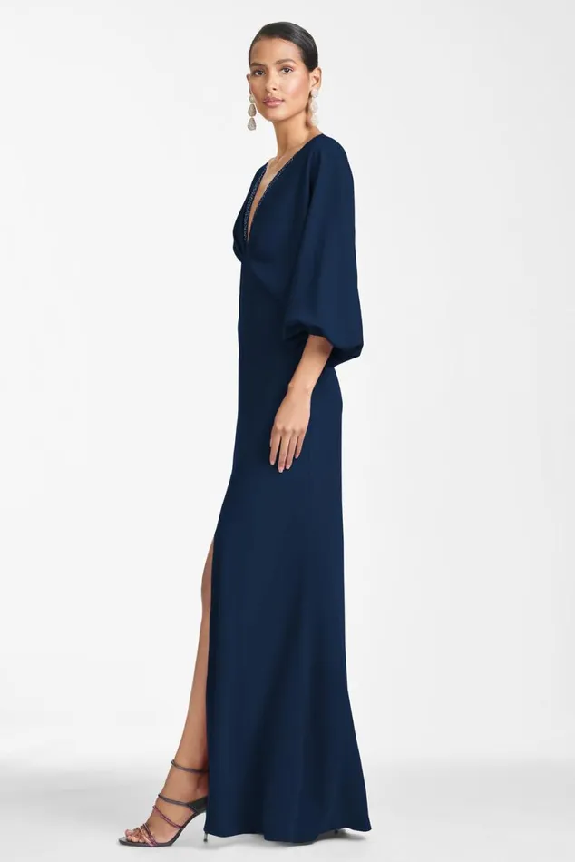 Evening Women Sachin and Babi Gabby Gown 8211 Navy