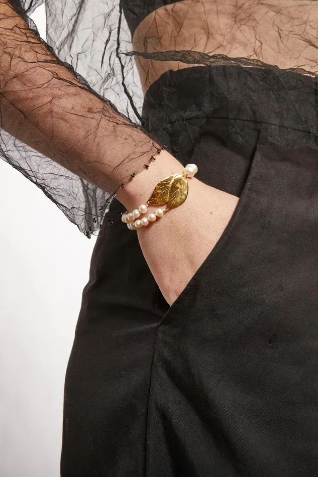 Falling Leaf Bracelet White Pearl Women Chan Luu Bracelets