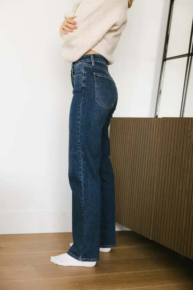 Fawn Straight Leg Jeans Dark Wash Women Bohme Denim
