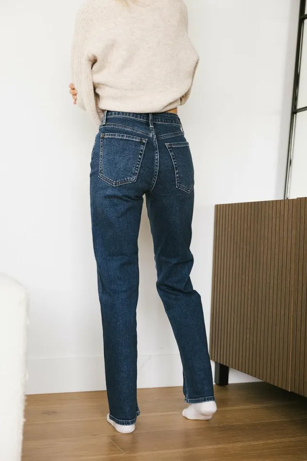 Fawn Straight Leg Jeans Dark Wash Women Bohme Denim