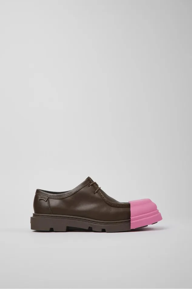 Flat Shoes Women Camper Junction Brown Leather Shoes Flat Shoes Women Camper Junction Brown Leather Shoes