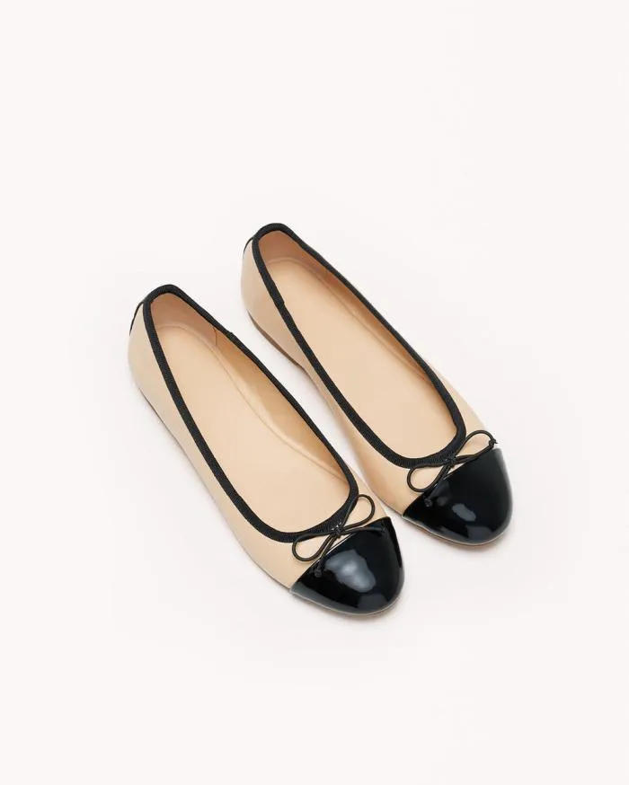 Flats Billini Ballet Flats CARDEN NOUGATBLACK PATENT