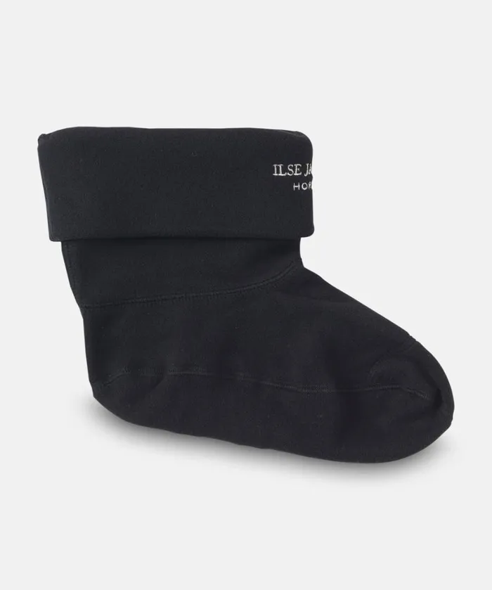 Fleece Sock 8211 Black Creme Rainboots Ilse Jacobsen Rainboots Accessories