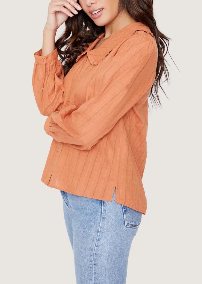 Forever Yours Long Sleeve Blouse Rust Women Lost Wander Tops