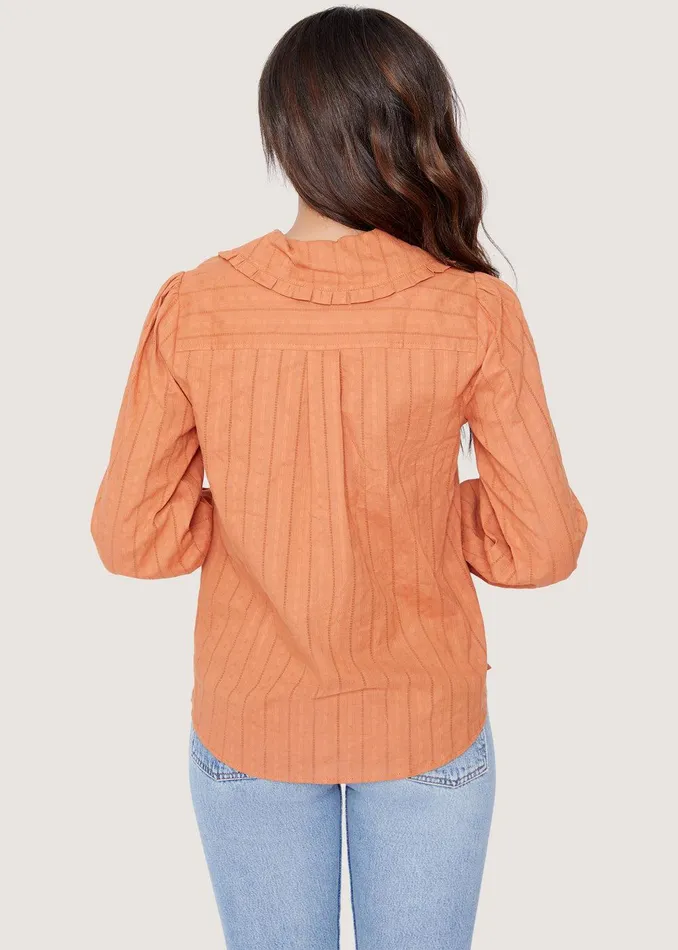 Forever Yours Long Sleeve Blouse Rust Women Lost Wander Tops