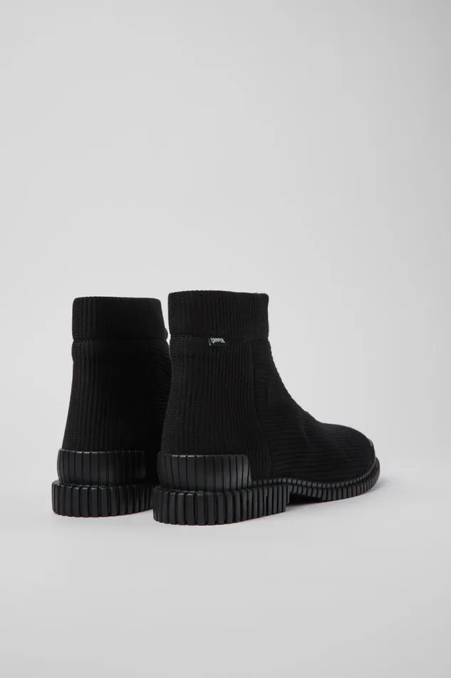 Formal Shoes Men Camper Pix Black Textile Mid Boots