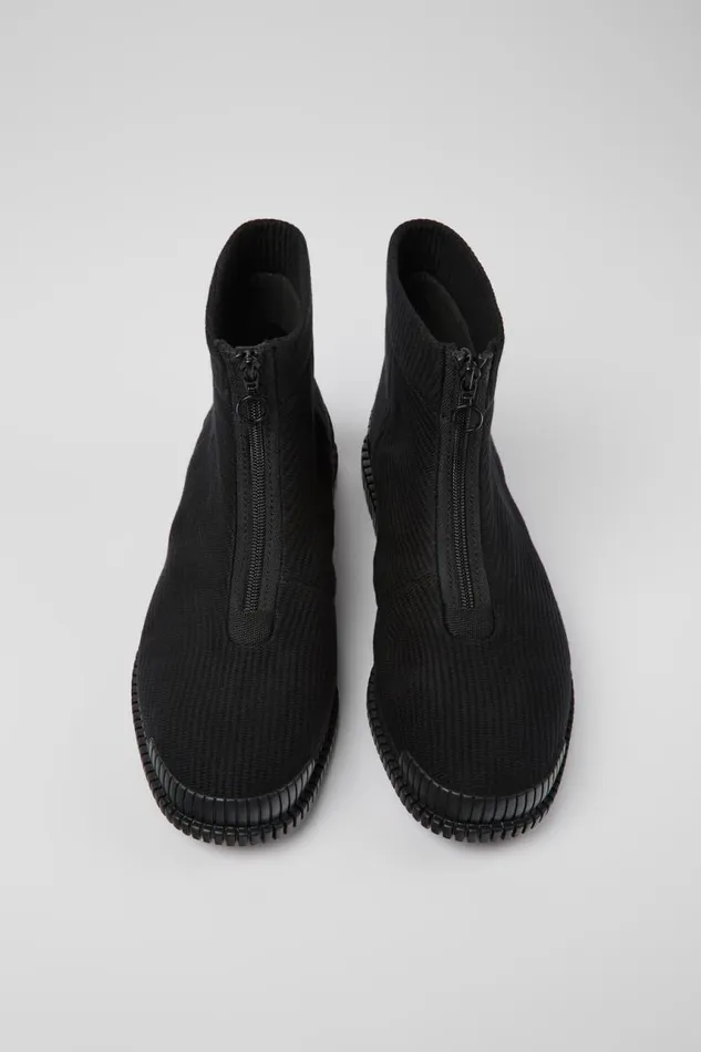 Formal Shoes Men Camper Pix Black Textile Mid Boots