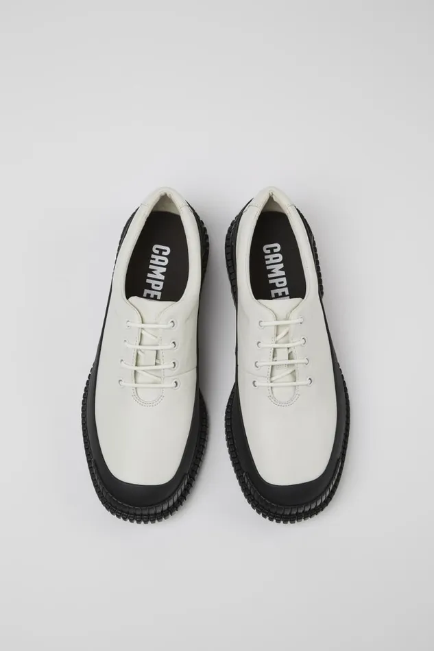 Formal Shoes Men Camper Pix White Leather Shoe