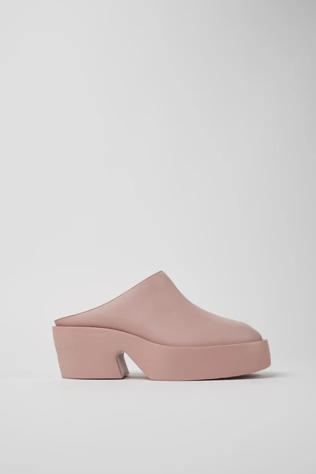 Formal Shoes Women Camper Billie Pink Leather Clogs