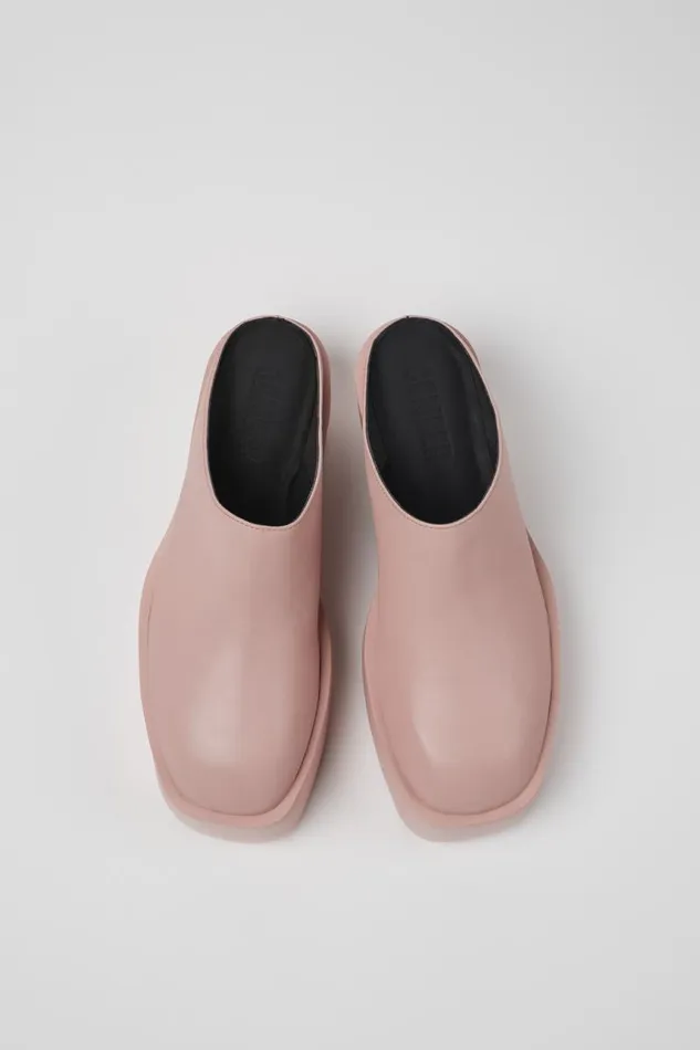 Formal Shoes Women Camper Billie Pink Leather Clogs