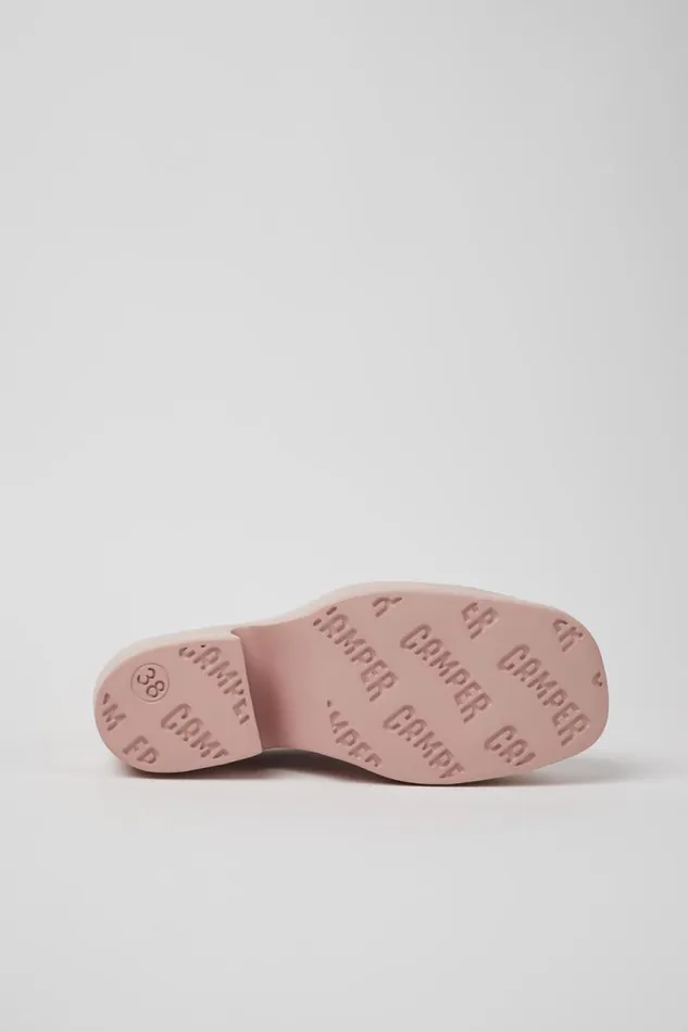 Formal Shoes Women Camper Billie Pink Leather Clogs