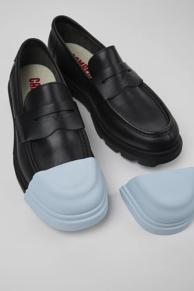 Formal Shoes Women Camper Junction Black Leather Loafers Formal Shoes Women Camper Junction Black Leather Loafers