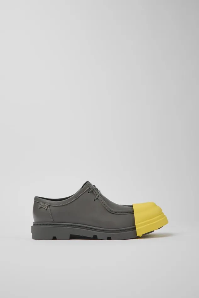 Formal Shoes Women Camper Junction Gray Responsibly Raised Leather Shoes