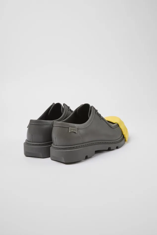 Formal Shoes Women Camper Junction Gray Responsibly Raised Leather Shoes