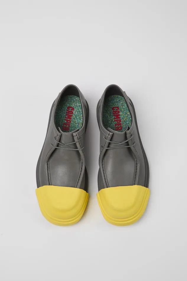 Formal Shoes Women Camper Junction Gray Responsibly Raised Leather Shoes